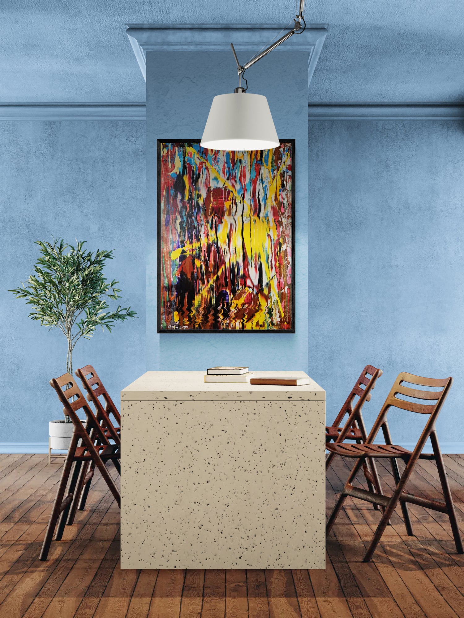 Kunstwerk: "Das Licht des Verborgenen", Premium Leinwand-Druck