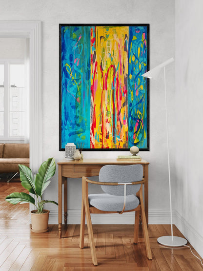 Kunstwerk: "Die Unbeugsamen Nr. 1", Premium Leinwand-Druck