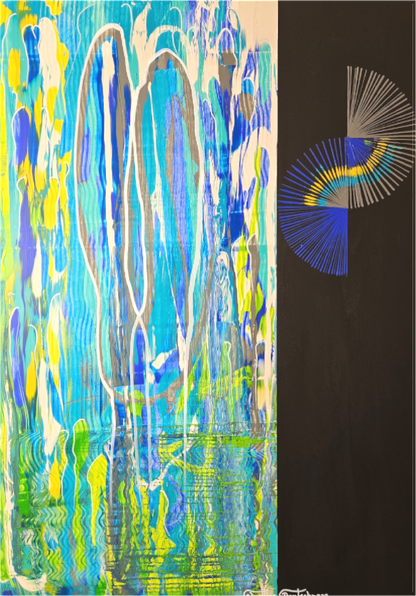 Main image Kunstwerk: "Tiefe Verbundeheit", Hochwertiger premium Leinwand-Druck, limitierte Auflage