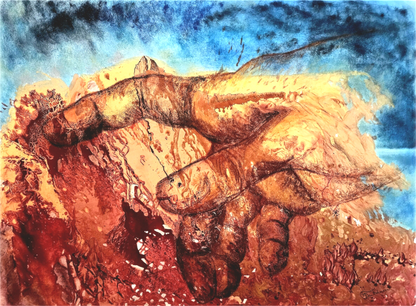 Main image Kunstwerk: "Warten auf Godot", Premium Leinwand-Druck, limitierte Auflage