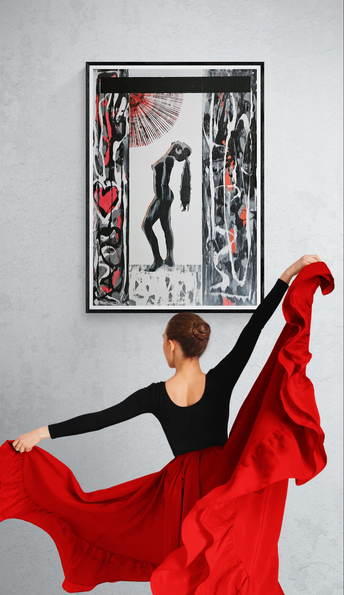 Kunstwerk: "In love with the shape of you", Premium Leinwand-Druck