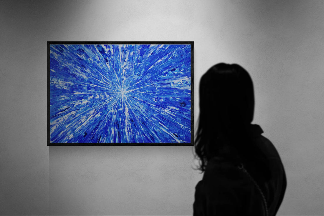Kunstwerk: "Flow - Die Energie des Universums", Premium Leinwand-Druck