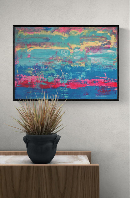 Kunstwerk: "Magie der Vorfreude", Premium Leinwand-Druck